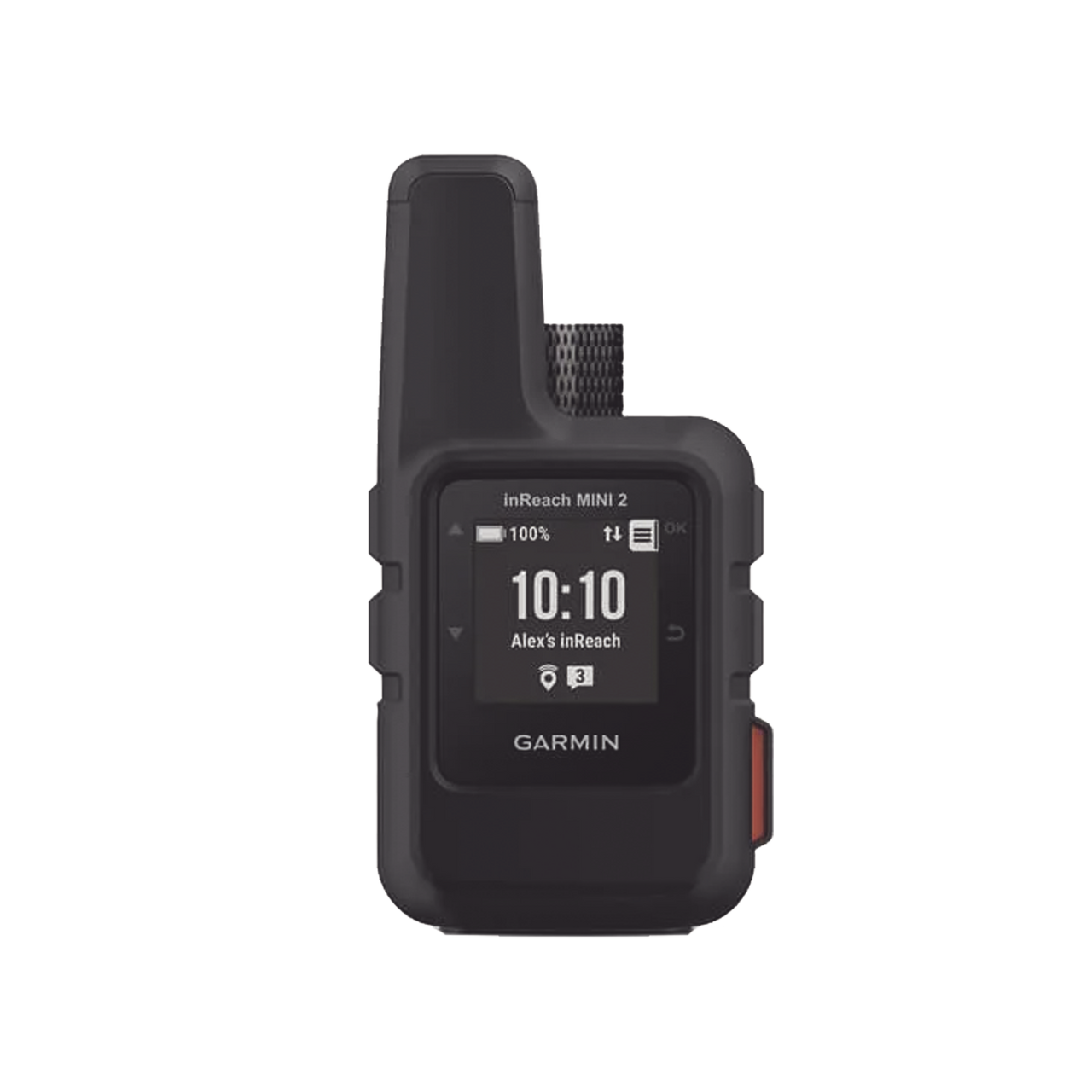 Navegador satelital InReach Mini 2 color negro, con cobertura global mediante la red Iridium, cuenta con botón de emergencia, batería para hasta 50 horas, GPS y brujula.