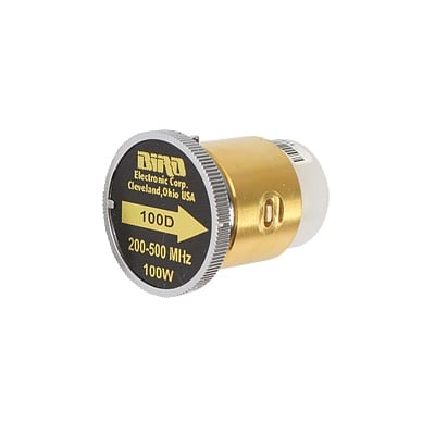 Elemento de 100 Watt en Línea 7/8 para Wattmetro BIRD 43 en Rango de Frecuencia de 200 a 500 MHz.