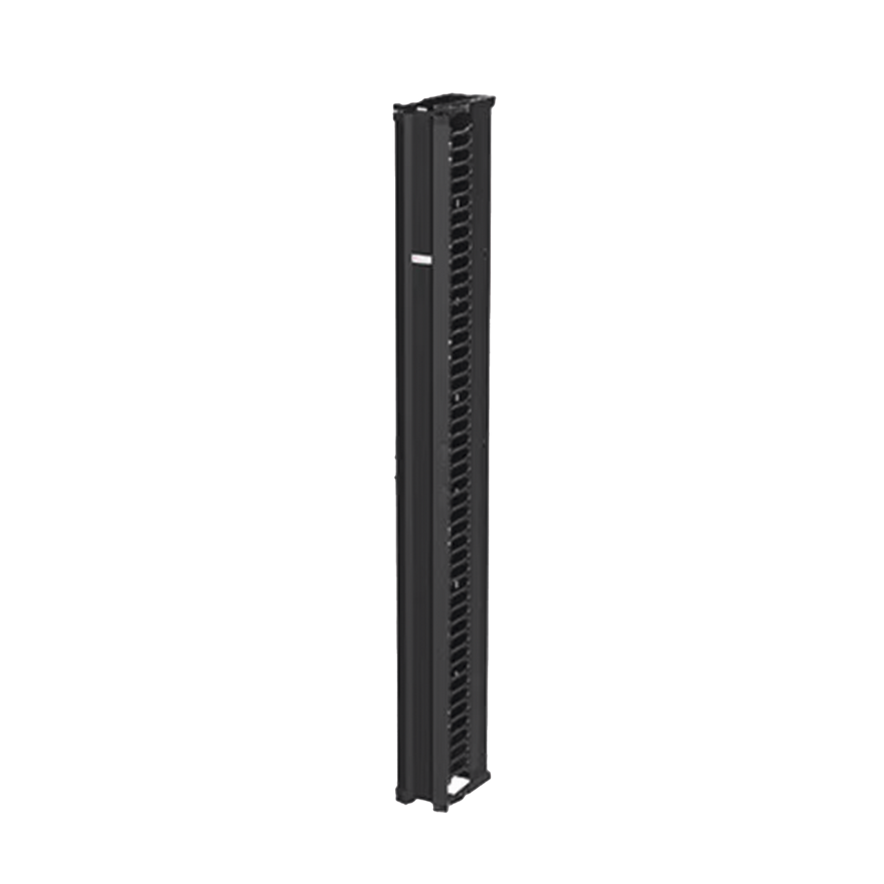 Organizador Vertical CableTek, Sencillo (Solo Frontal), Para Rack Abierto de 45 Unidades, 6 in de Ancho, Color Negro