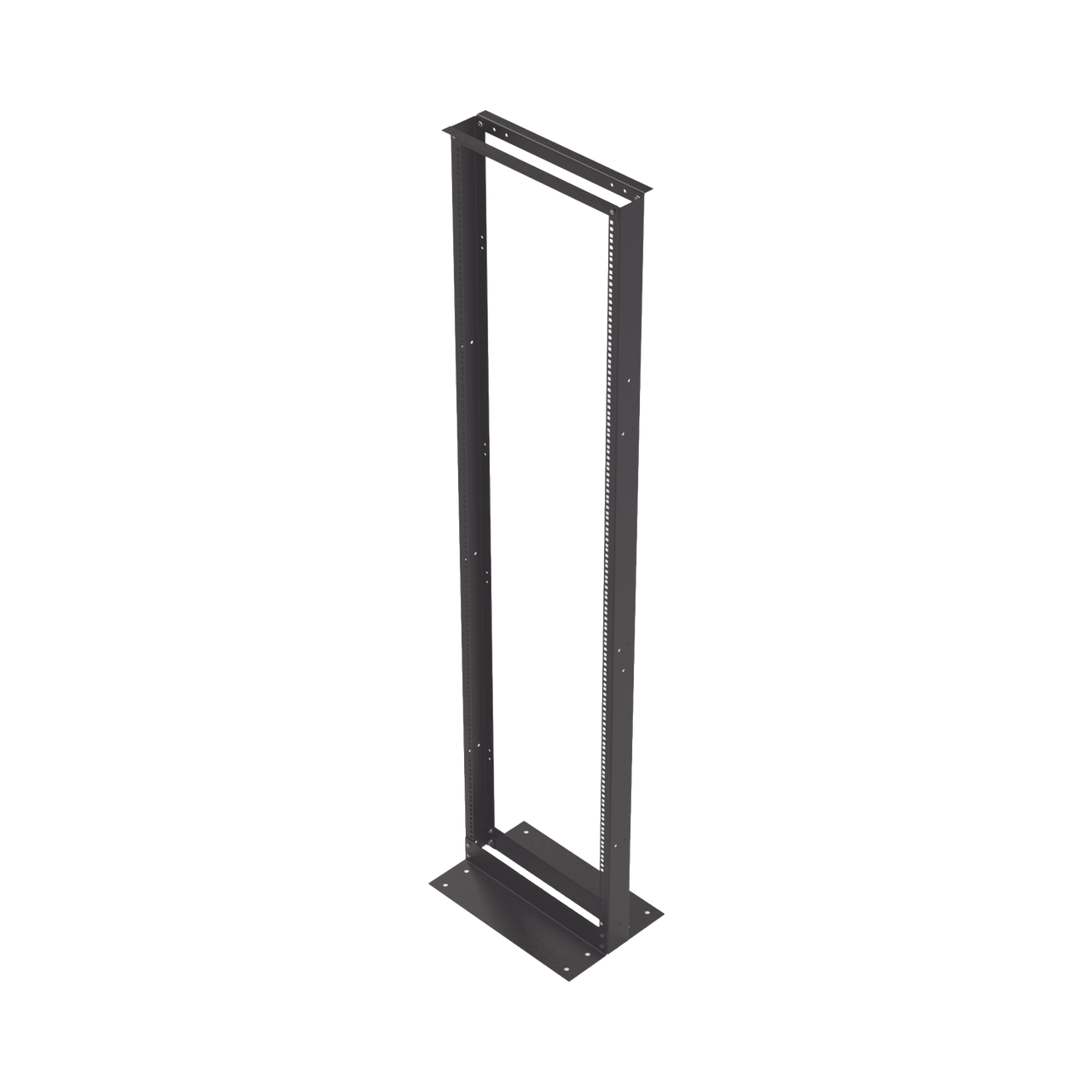 Rack de 2 Postes, Estándar 19, 45 Unidades, Fabricado en Acero, Base L para Anclar a Piso.