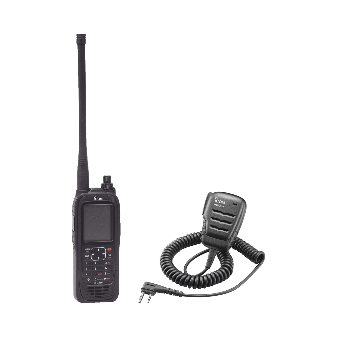 Kit de radio IC-A25C con micrófono de mano HM-231