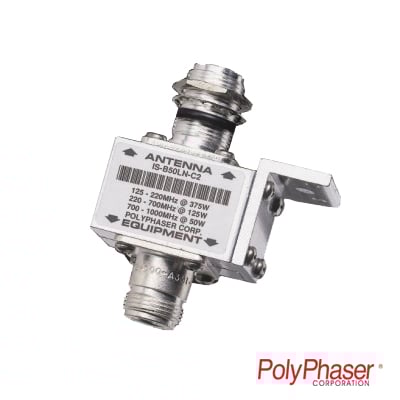 Protector RF Coaxial Para 10 - 1000 MHz de Ceja Frontal y Conectores N Hembra en Ambos Lados, 50 ?