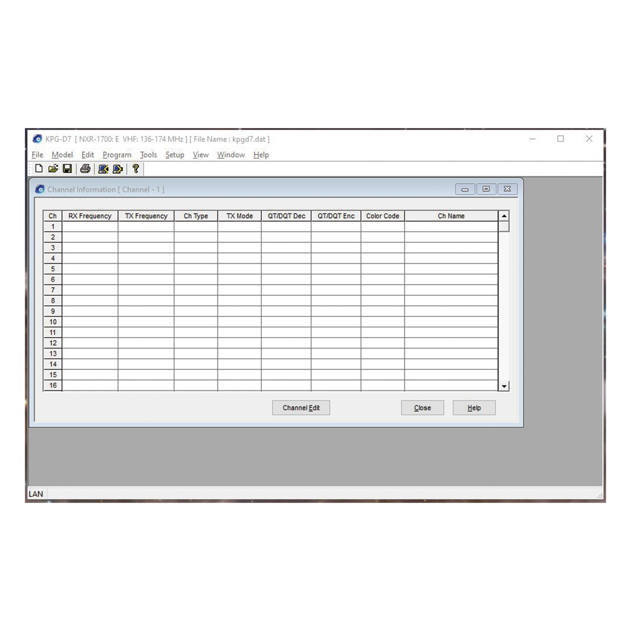 Software de programación para repetidores NXR-1700 NXR-1800 (serie NX-1000)