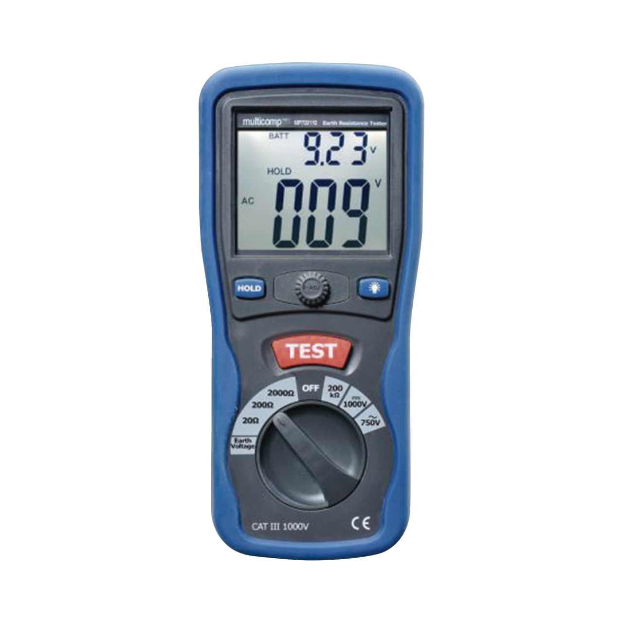 KIT de Medidor de Resistencia a Tierra Digital ( Terrómetro ), a 3 hilos  CAT III / 1000 V.