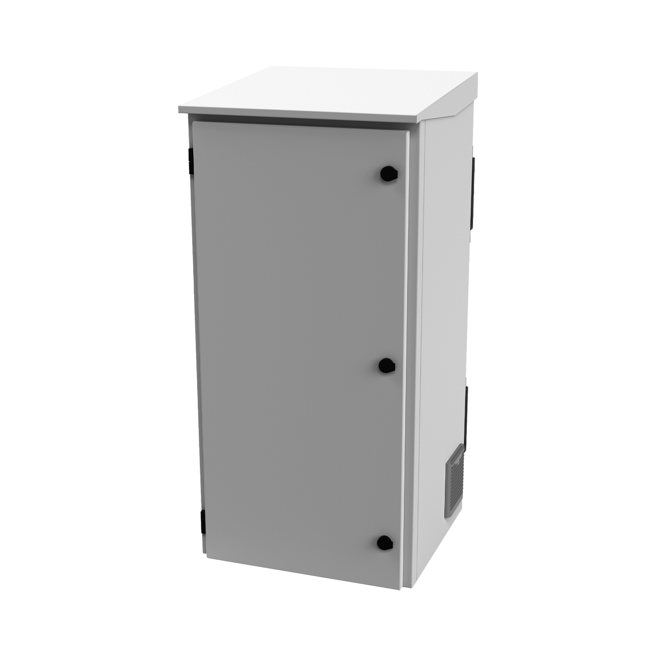 Gabinete de Exterior con Rack de 19 de 24U con Ventiladores y Termostato, Se envía el Gabinete Armado (Montaje a poste o torre se vende por separado).