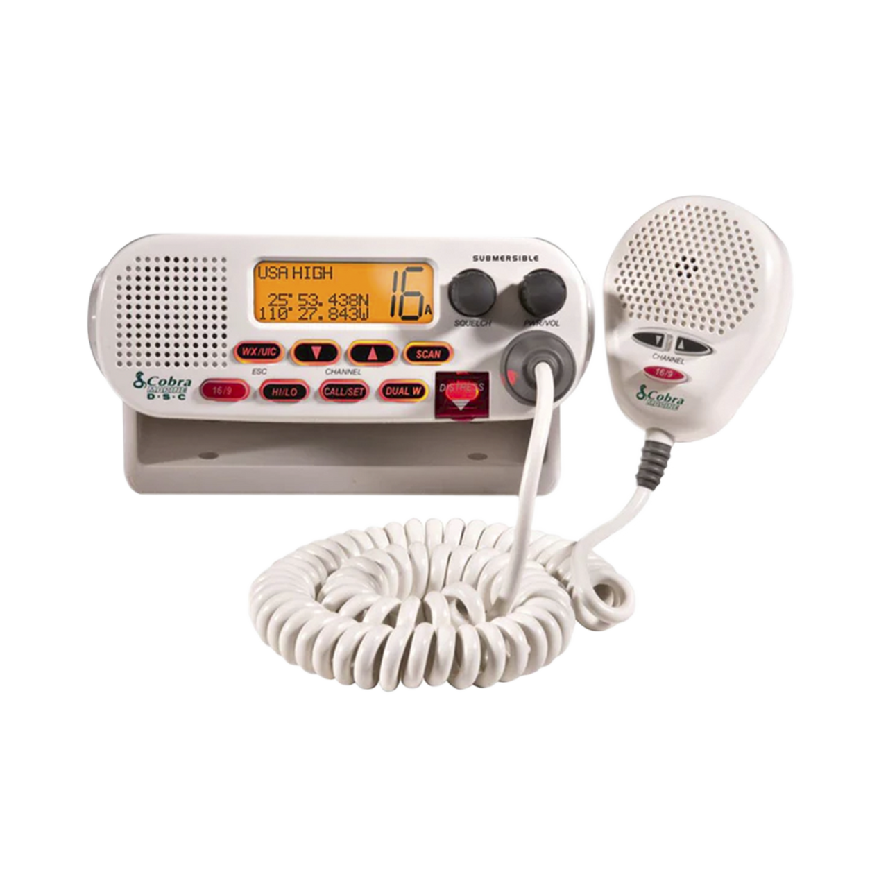 Radio móvil marino VHF clase D con canales Internacionales, de Canadá y Estados Unidos
