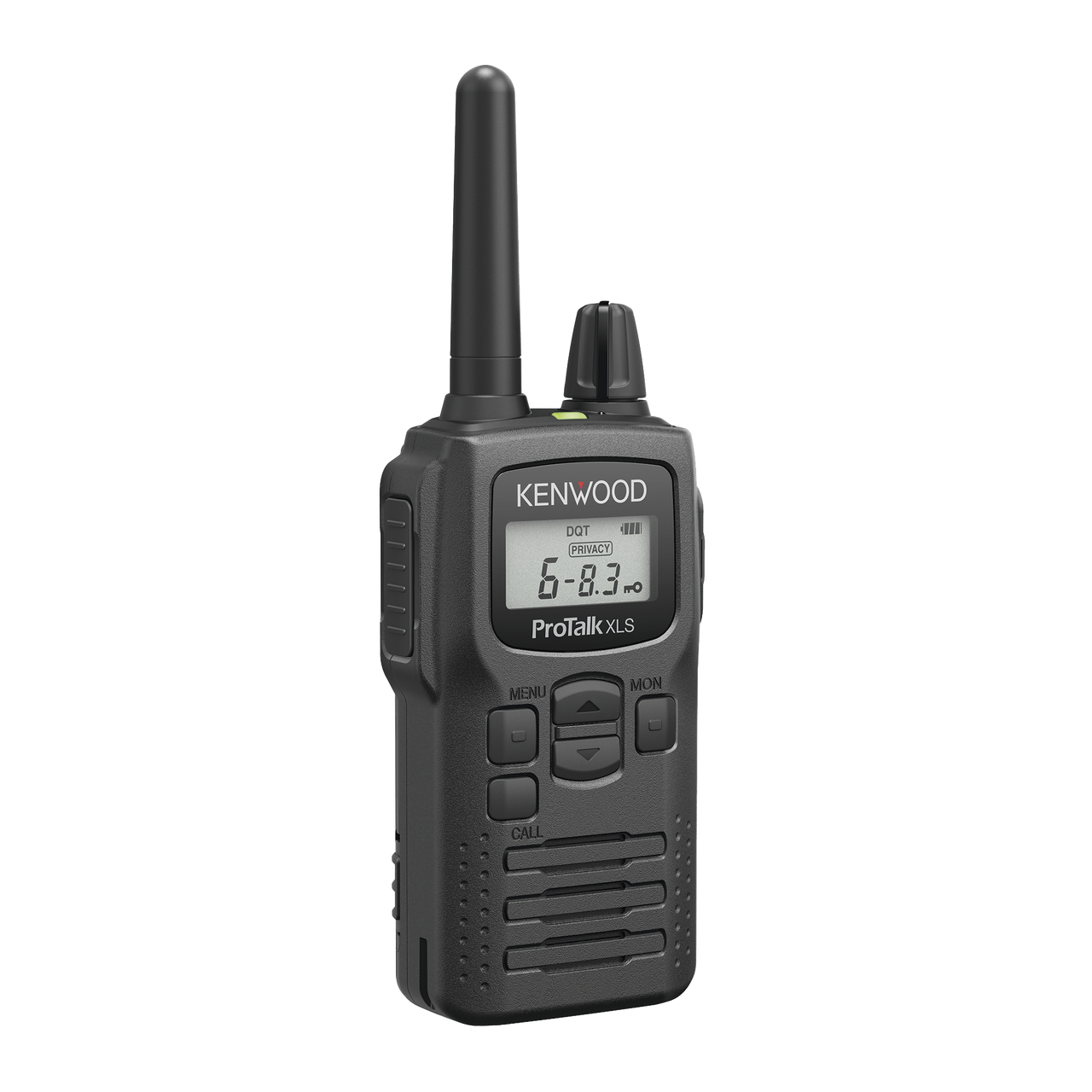 Radio portátil UHF 450-470 MHz, 2 W, 16 canales, Resistente a Golpes MIL-STD-810, manos libres VOX. Incluye antena, batería, cargador y clip