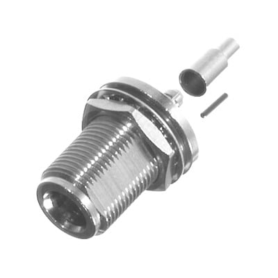 Conector N Hembra de Montaje Trasero/Panel (Chasis) de Anillo Plegable para ensamblar (0.130) en cables tipo RG-316/U, 84316.