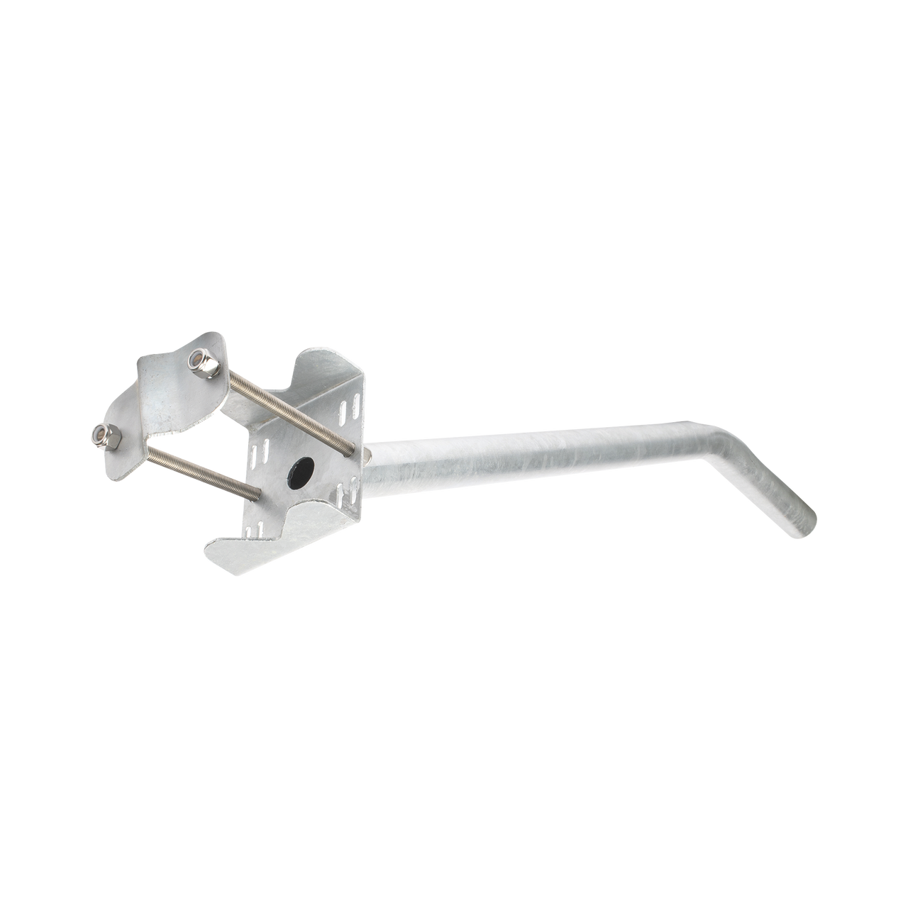 Brazo Galvanizado para Luminaria de 2 Diámetro con Abrazadera para Poste hasta 6 Diámetro.