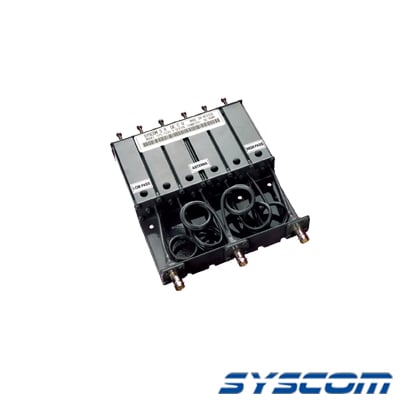 Duplexer SYSCOM en VHF, 6 Cav. 160-174 MHz, 50 Watt, 5 MHz Sep. Rechazo de Banda, BNC Hembras.