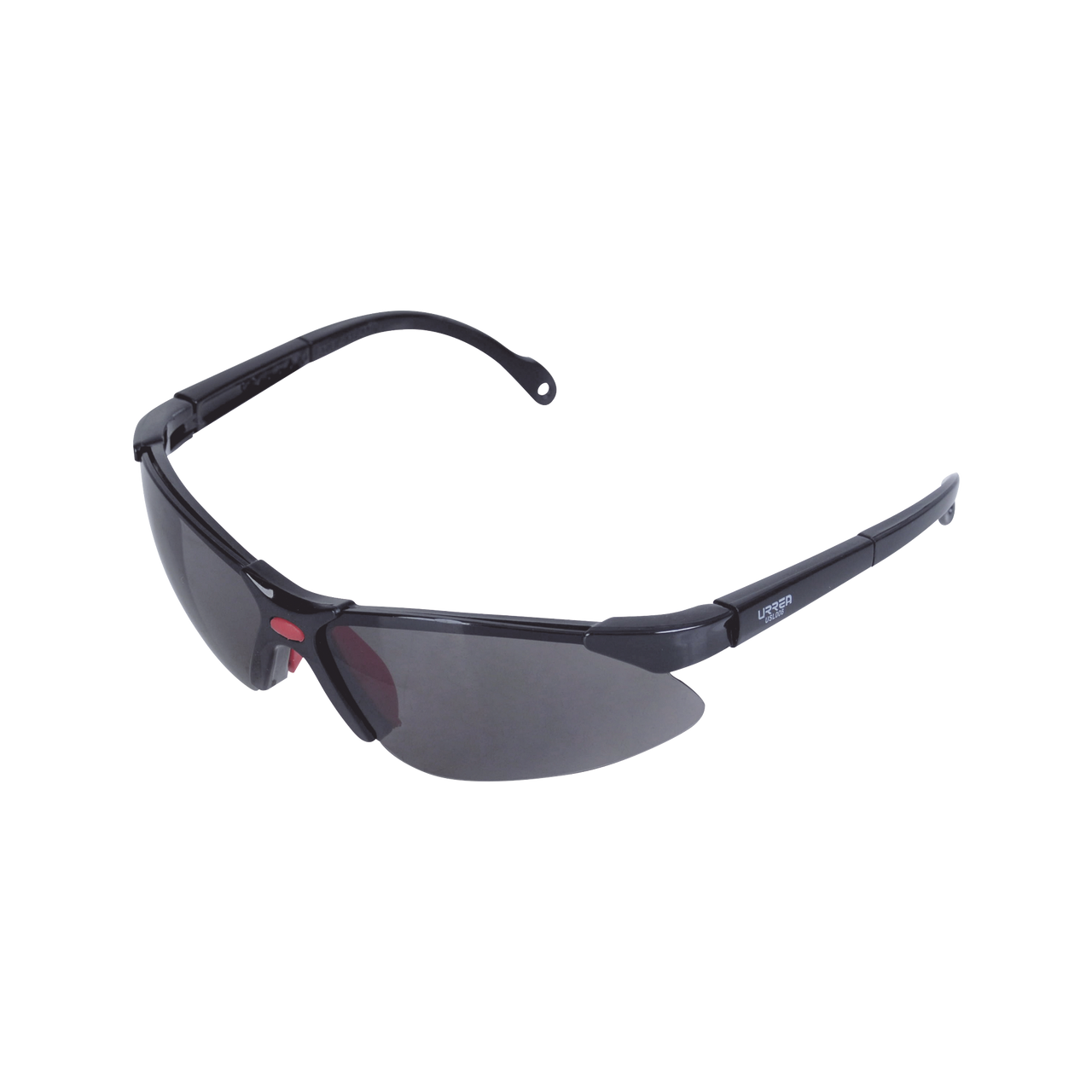 Lentes de seguridad modelo Orión negro, armazón de plástico.