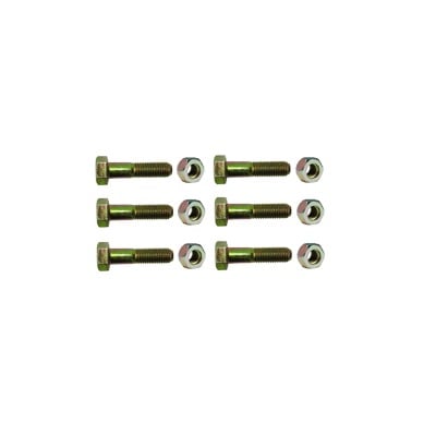 Paquete de 6 tornillos grado 5 y tuercas tropicalizadas 1/4 x 1-1/4. Para STZ30/SCZ30/SCZ30P.