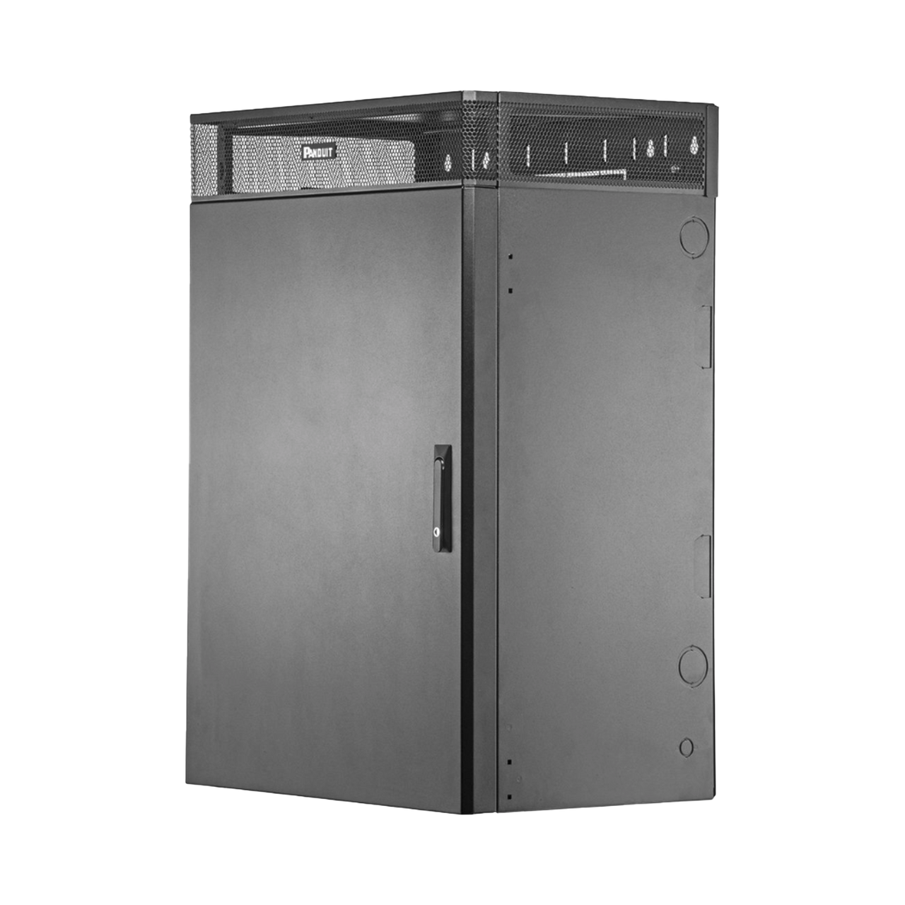 Gabinete de Montaje en Pared TrueEdge?, Con 9 UR para Equipo Activo y 9 UR para Paneles de Parcheo, Fabricado en Acero, Color Negro