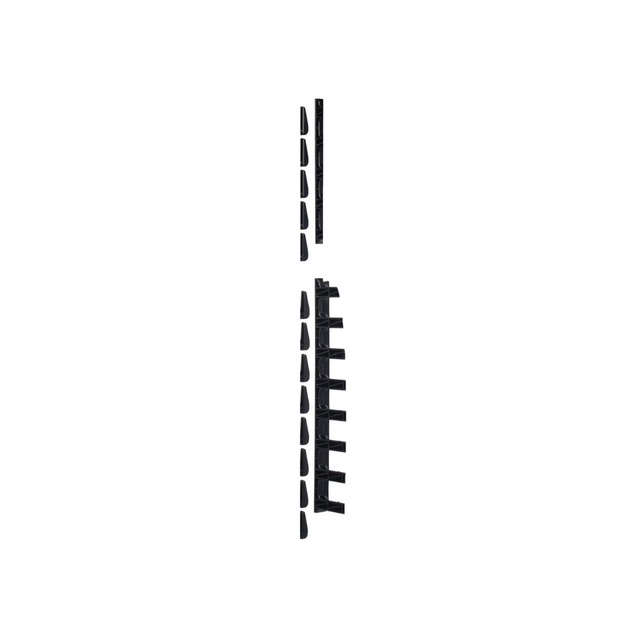 Kit de Dedos Para Administración de Cables en Gabinetes FlexFusion?, de 42 o 45 UR,  Dedos de 100 mm de Longitud, Color Negro